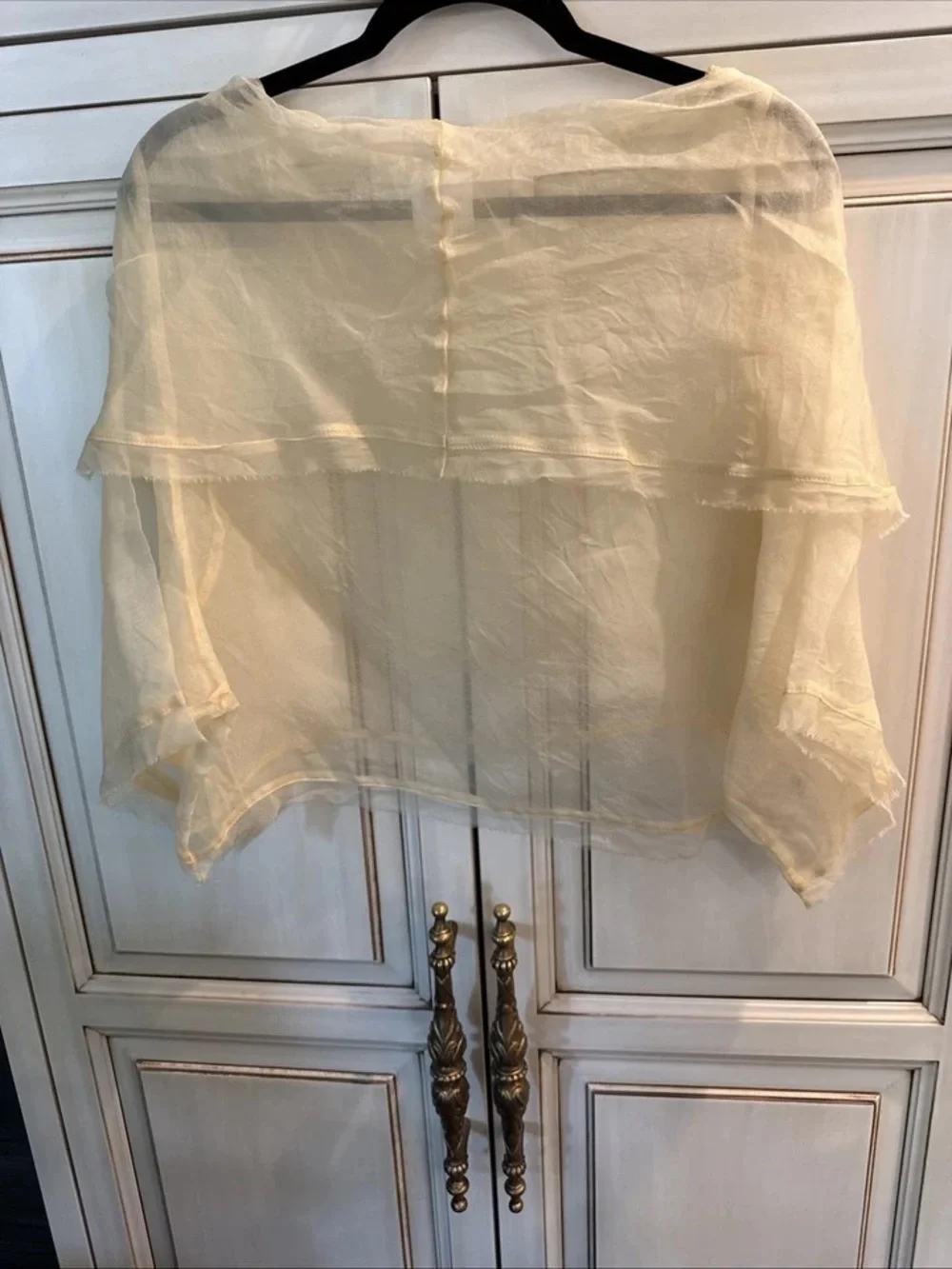 PLA Sheer Cream Layered Blouse